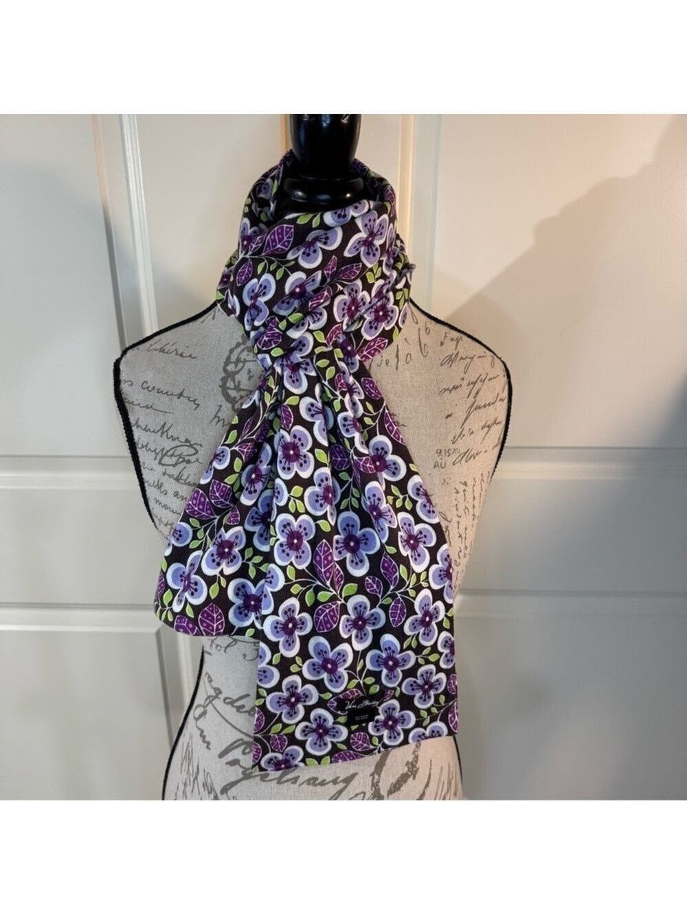 Vera Bradley Retired Plum Petals Scarf